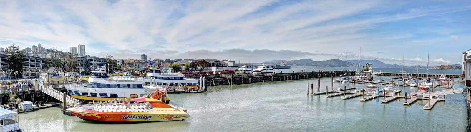 panoramic view from Fog Harbor Seafood Restaurant